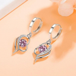 Uued 925 Sterlingh&otilde;bedast Naiste K&otilde;rvar&otilde;ngad Ripats Mood Luksus S&uuml;damekujulised Mikro-inkrusteeritud Tsirkoon Paar K&otilde;rvar&otilde;ngaid Ehted Kingitus