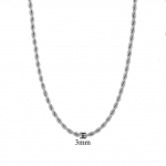 Twist Hip Hopi roostevabast terasest pika ketiga kaelakee meeste ehete hulgim&uuml;&uuml;k, br&auml;ndi Hippie kullav&auml;rvi meeste kaelakee keti ehete kingitus 50cm