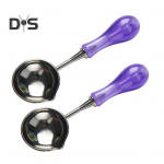 2 tk Vaha pitsat templi lusikas tihendusvaha sulatuslusikas kuumakindel vintage &uuml;mbrik isetehtud k&auml;sit&ouml;&ouml; pulmapeo kutsed vahatempli soojendaja lusikas lilla