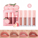 Velvet Matte Mist huuleglasuuride komplekt Mittepleekuv mittenakkuv Cup Fruit Makeup huulel&auml;ige 4-pakendis minireisikomplekt B