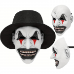 &Otilde;udne Halloweeni klouni mask &Otilde;udne tapja jokeri poolmask &Otilde;uduskunsti klouni mask Maskeraadikost&uuml;&uuml;m