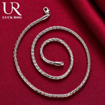 925 h&otilde;bedane 4 mm liigendkett 18-tolline meeste ja naiste kaelakee Moodsad pulmaehted 45CM