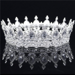 Vanaaegne barokk kuninganna kuninga pruudi tiaara kroon naistele peakate balliks pruudi tiaarad ja kroonid pulmade juukseehted aksessuaarid h&otilde;bedane valge v&auml;rv