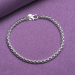 CHSHINE 925 Sterling H&otilde;be Meeste Peen 4mm Keti K&auml;ev&otilde;ru Mood V&otilde;lu Ehted 20CM 8inches