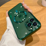 Luksuslik juhtmevaba laadimisega Magsafe'i telefoni&uuml;mbris iPhone'i 15 14 13 12 11 Pro Max Plus jaoks l&auml;bipaistev magnetiline elektriplaadist kaitseraua kate For iPhone11 Pro