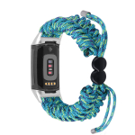 Klassikaline kangast punutud k&ouml;isrihm Fitbit Charge 5 k&auml;ev&otilde;ru jaoks, reguleeritav naiste meeste kellarihm fitbit charge 6 nutikella jaoks For fitbit charge 5 blue