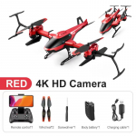 Uus JJRC V10 RC Mini Drone 4k professionaalne HD kaamera WIFI Fpv droonid koos kaameraga HD RC helikopterid Quadcopter Dron m&auml;nguasjad lastele kingitus 4K Camera 3 Battery punane