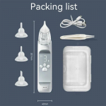 Elektriline beebi ninaaspiraator madala m&uuml;ratasemega nina imemisseade toidukvaliteediga silikoonist huulikuga, 3 imemisrežiimi ja rahustava muusikaga