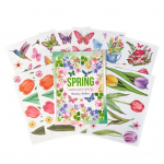 8 lehte / komplekt Kevadaken Klammerduvad v&auml;rvilised lilled koolibri liblikad Veekindel PVC kahepoolne kodukontori staatiline klaasist kaunistuse kleebis Sets