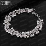925 Sterling h&otilde;bedane kaherealine matthelmestega kett k&auml;ev&otilde;ru Moodsad pulmaehted 20CM