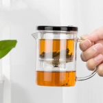 350ml Kuumuskindel Klaasist Teekann Teekurniga Teekeetja Komplekt Lahtise Tee Lilletee Serveerimiseks Borosilikaatklaasist Veekann 350ml puhas