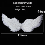 Halloweeni inglitiivad lastele ja t&auml;iskasvanutele &ndash; Kost&uuml;&uuml;mirekvisiidid sulgedega Large Angel Wings