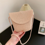 Uus Little Fresh k&auml;ekott Prantsuse &otilde;lgedest kootud kott &Otilde;lakott Sen seeria kott Pastoral Crossbody kott suvekott 12x7x16cm beež