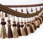 1/2/3/5 meetrit kardinate tuttidega narmastega pits&auml;&auml;ris, kristallpael, &otilde;mblemine k&auml;sit&ouml;&ouml;, kardina padi, polsterdus, kaunistus 1 Meter