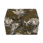 Naiste laia keerutatud peapael, eriti suur treening etnilises stiilis lilledega tr&uuml;kitud peapael jooga juuksepael Boho keerutatud paksude juuste aksessuaarid tumesinine v&auml;rv