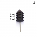 Must eebenipuust puidust nahap&otilde;letaja poleeritud vardad, nahk k&auml;sit&ouml;&ouml; servade lihvimist&ouml;&ouml;riist