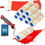 Lot de 10 rouleaux de peinture avec manche en caoutchouc - Pour travaux de peinture et de r&eacute;novation - 150 mm - KOTARBAU&reg;