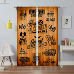 Halloweeni pimenduskardinad &otilde;uduslik k&otilde;rvits koomiksiprindiga kardinad magamistuppa, elutuppa, restorani, peokaunistused kardinad 2 tk W50xH130(CM)x2PCS&Grommet Top