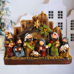 J&otilde;ulude s&uuml;nnistseeni figuuride komplekt vaigust valmistatud valgustusega, kingitus, religioosne,