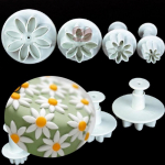 4X Cake Fondant Sugarcraft Decor k&uuml;psisevormi vorm Kolb Daisy lillel&otilde;ikur