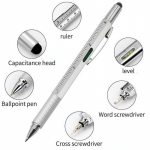 Multifunktsionaalne 6-&uuml;hes t&ouml;&ouml;riist pastapliiats Kruvikeeraja tasemel puuteekraanTouch mahtuvuslik telefoni puuteekraaniga pliiats valge