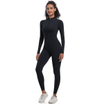 Nessaj T&otilde;mblukuga Fitness Jumpsuit Body Training Jooga Jumpsuit Naiste J&otilde;usaalitantsu &Uuml;hes t&uuml;kis kost&uuml;&uuml;m Seksikas Push Up Spordi&uuml;likond L must