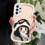 V&auml;rvitud mustriga Big Wave Edge pehmest silikoonmaterjalist Macaron telefoni&uuml;mbris, p&otilde;rutuskindel kaitsev kummist korpus Samsung Xiaomi Poco Redmi jaoks Samsung A25 5G roosa