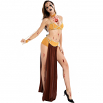 M-XXL Halloweeni printsess Leia showkost&uuml;&uuml;m Cosplay t&auml;iskasvanute Cosplay &uuml;htlase komplekt M