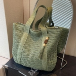 Elegantne &otilde;lgedest kootud naiste k&auml;ekott naistele puhkusel, rannas&otilde;idul, vabaaja kandekotid, k&auml;epidemega k&auml;ekotid, moodsad retro &otilde;lakotid 36x2x40cm