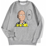 One Punch Man Say Printitud Meeste Pullover vabaaja Mugav soe kapuutsiga T&auml;navamood Pusad S&uuml;gisfliis T&auml;navar&otilde;ivad Pulloverid Pikad varrukad meeste S must