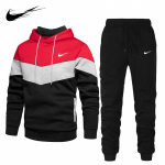 Punane S&uuml;gis Talv Uus Stiil Kaheosaline Komplekt Huppar + P&uuml;ksid Meeste Treening&uuml;likond Higistamisriided Vabaaja Streetwear Meeste R&otilde;ivad Spordir&otilde;ivad Treening&uuml;likonna Komplekt 2XL punane
