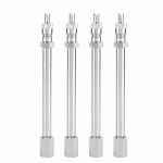 4 tk 100 mm kroomitud rehvklapi pikendusvarras Rattaadapter Auto Veoauto white