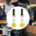 2 Pieces Power Grip Ball Climbing Hold Strength Work Out Pull up Ball Diameter 7.2cm_Black Strap