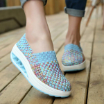 Suvised tossud Naiste kingad kiilud Suurenenud paksu platvormiga jalan&otilde;ud naistele kootud hingavad vabaaja tossud Tenis Chaussure Femme 35