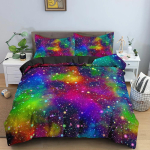 Galaktika ruumi voodipesukomplekt 3D universumi tekikate ps&uuml;hhedeelne tekikate lukuga kuninganna topelt tekikomplektid laste kingitused 70x133cm 2pcs