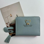 Korea stiilis armas karukartongrahakott &ndash; l&uuml;hike lukuga ja tutiga rahakott naistele sinine