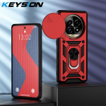 KEYSION P&otilde;rutuskindel soomus&uuml;mbris telefonile Raelme 13 Pro+ 5G 13 5G, liugkaamera kaitser&otilde;ngas, telefoni tagakaas Realme 13+ 5G jaoks for Realme 13 5G must