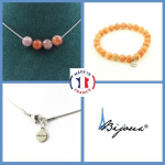 Pierres et Min&eacute;raux. Parure bijoux Bracelet Collier 4 Perles Pierre de soleil d'Afrique Taille personnalisable.