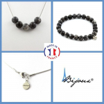 Pierres et Min&eacute;raux. Parure bijoux Bracelet Collier 5 Perles Labradorite 8 mm. Chaine en Taille personnalisable.