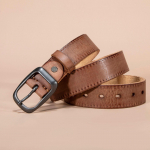 Retro Belt Meeste esimese kihi nahast v&ouml;&ouml; Lihtne &otilde;pilaste Jaapani pandlaga v&ouml;&ouml; 110cm-130cm must