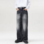 Kevad S&uuml;gis Meeste Vintage Kulutatud Baggy Sirge L&otilde;ikega Teksad High Street Denim P&uuml;ksid Streetwear Meeste P&uuml;ksid XXXL must