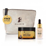 Pilgrim 24K Gold Facial Kit | Dewy Glass Skin Finish | Facial kit for Radiant Look | 24K Gold Face Mask Pack 50gm | 24K Gold Serum 20ml
