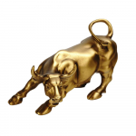 Vilead Resin Gold Wall Street Bull OX kujude ornament Kontori laud Dekoratiivne elutoa sisustus Kodukaunistamise tarvikud