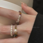 Turmaliin P&auml;rlkivi S&otilde;rmus T&uuml;drukutele - Ni&scaron;idisain, Kuulsuste Mood, Ainulaadne Nimetiss&otilde;rme Stiil Tourmaline with Pearl