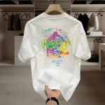 Suvemood Heavyweight Retro Meeste Inglise Kirjad 100% Puuvillane Prinditud &Uuml;markaelus Kvaliteetne Casual Fitness Street T-s&auml;rk S beež