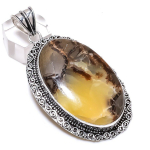 Natural Septerian Stone Gemstone 925 Sterling Silver Jewelry Pendant 2.76 m2p04