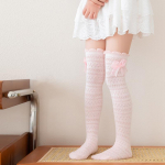 Beebit&uuml;drukute sukad Bowknot pikad saapad Sokid Suvised &otilde;hukesed hingavad moodsokid s&auml;&auml;repealsed sokid &uuml;le p&otilde;lve Sukad teismelistele t&uuml;drukutele Korea M(5-8y)