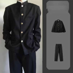 Meeste &otilde;huke p&uuml;stkraega koolivorm DK vormiriietuse n&ouml;&ouml;biga sulejope + p&uuml;ksid High Street N&auml;gus Cosplay kaheosaline komplekt 3XL must