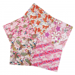 Jaapani stiilis lilleline puuvillakanga komplekt: 5 v&auml;rvi patchwork k&auml;sit&ouml;&ouml;projektide jaoks