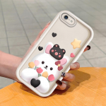 Pehme silikoonist ruudukujuline redelprintimismuster telefoni korpus, t&auml;iskaanega kaamera p&otilde;rutuskindel kaitse kummist &uuml;mbris iPhone Infinix Tecno OnePlus jaoks Google Pixel 8 Pro valge